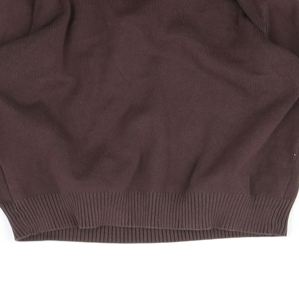 Marks & Spencer Boys Brown Pullover Jumper Size 7-8 Years