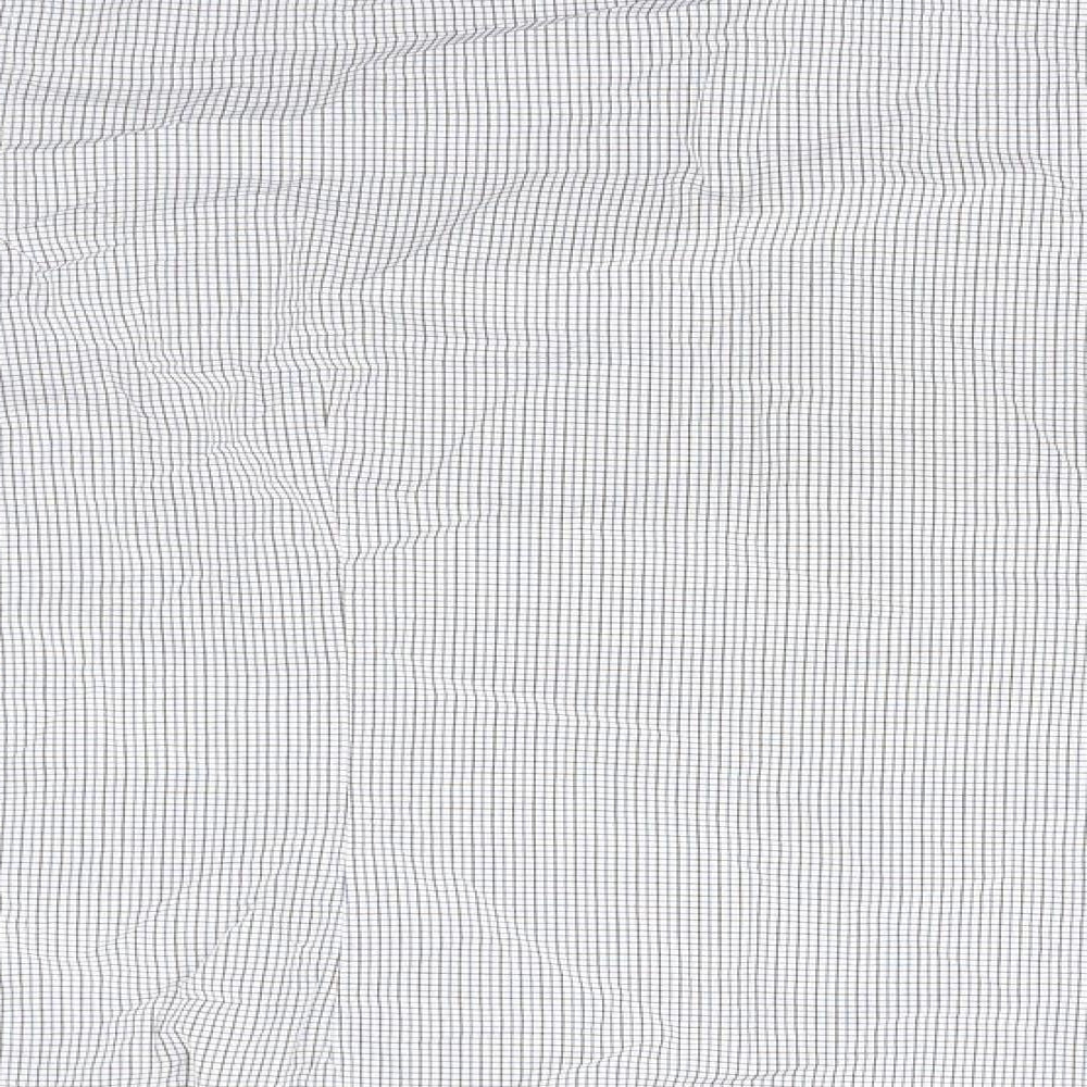 Jonles Mens White Plaid Button-Up Size M