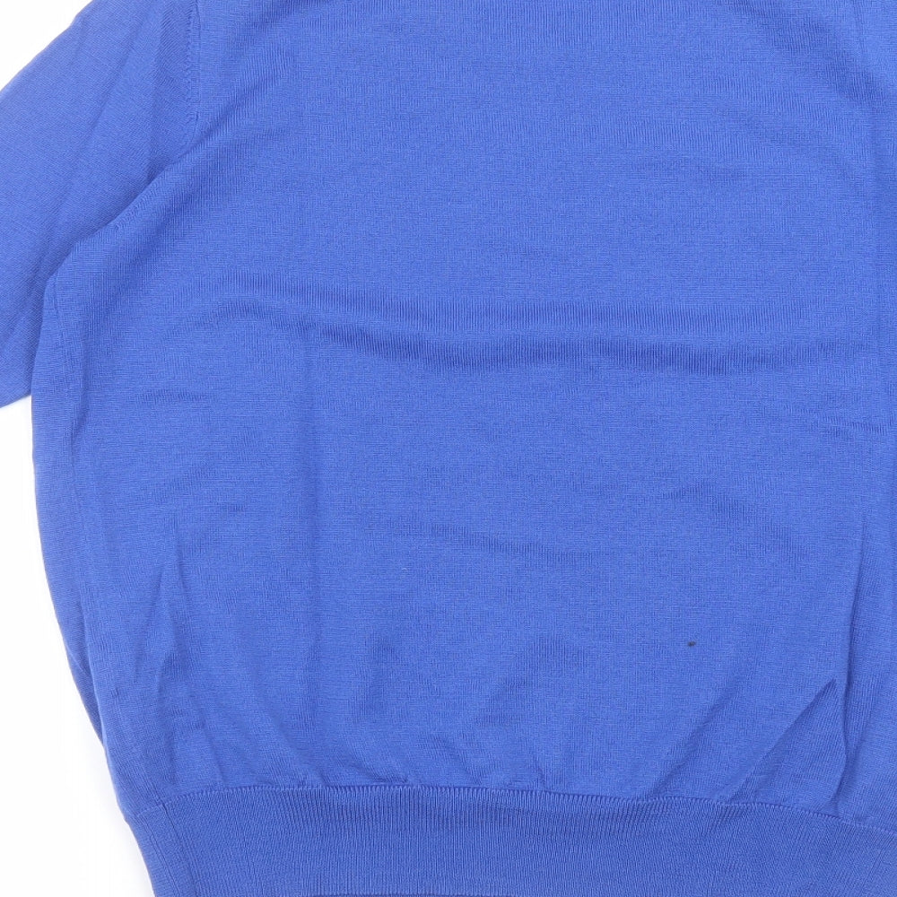 Uni Womens Blue Basic T-Shirt Size L