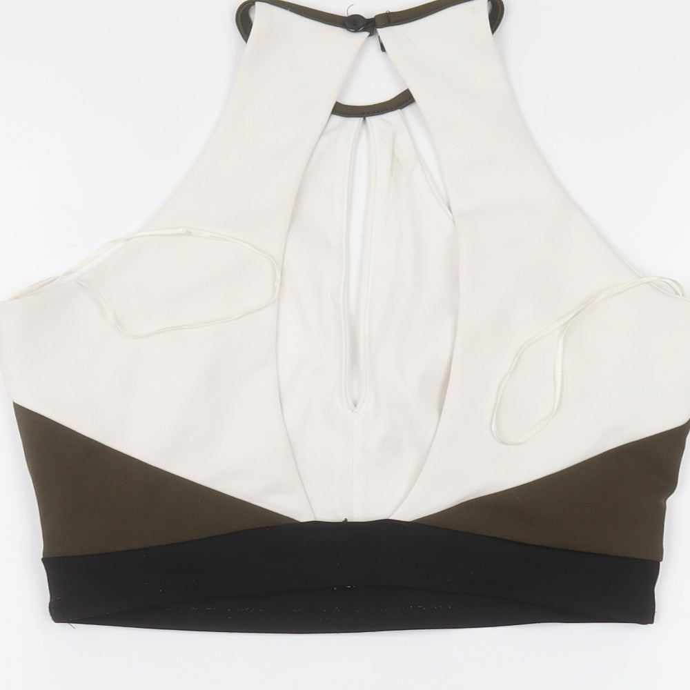 Boohoo Womens White Basic Blouse Size 8