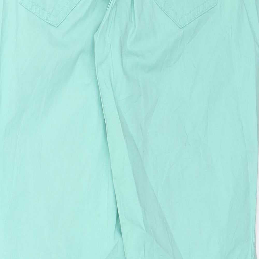 H&M Womens Green Trousers Size 8 L27 in