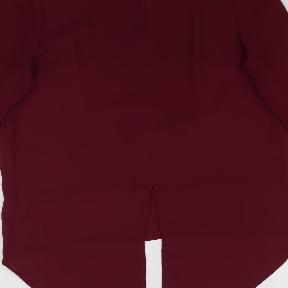 Matalan Womens Red Basic Blouse Size 10 - Maroon