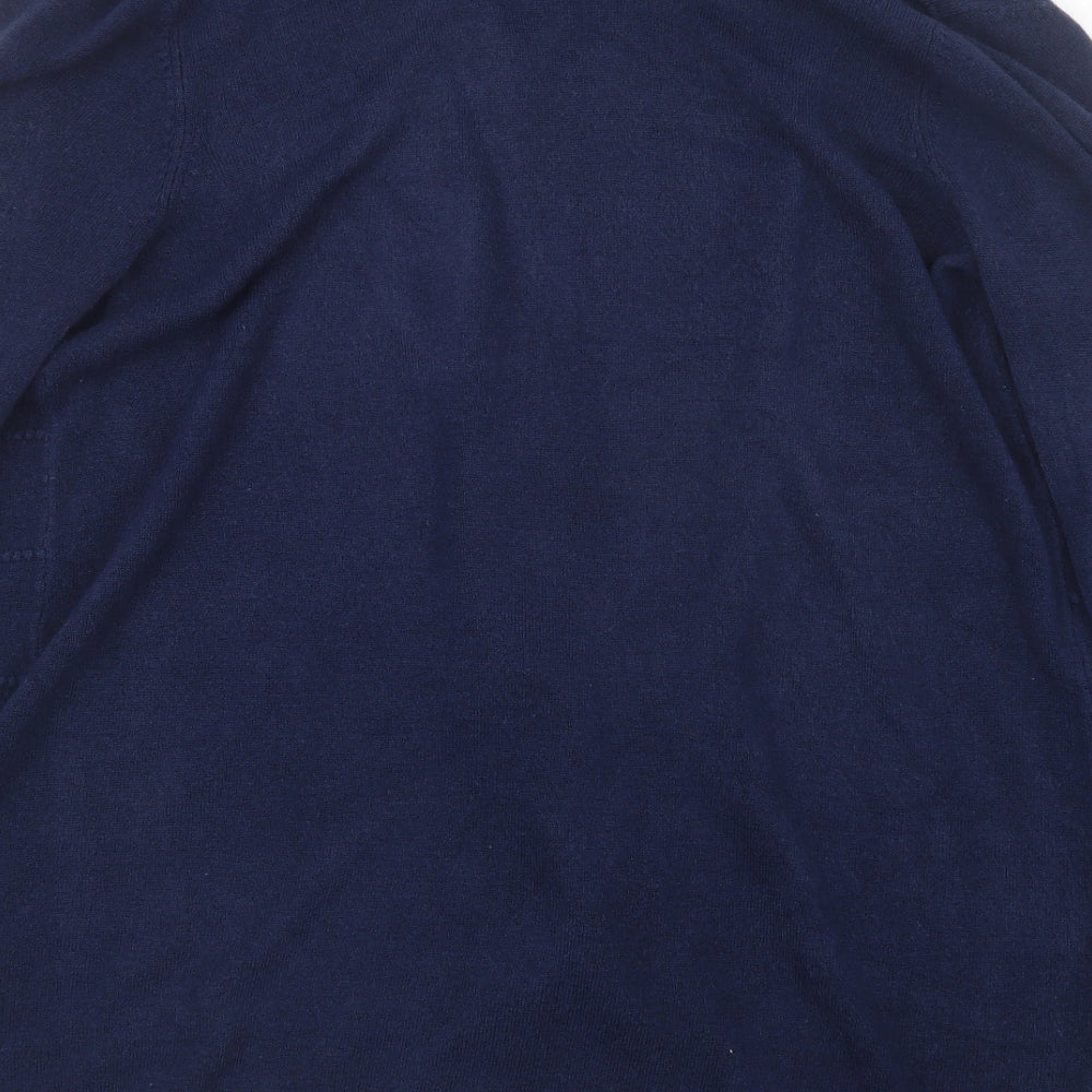 Maine Womens Blue Knit Cardigan Jumper Size 14