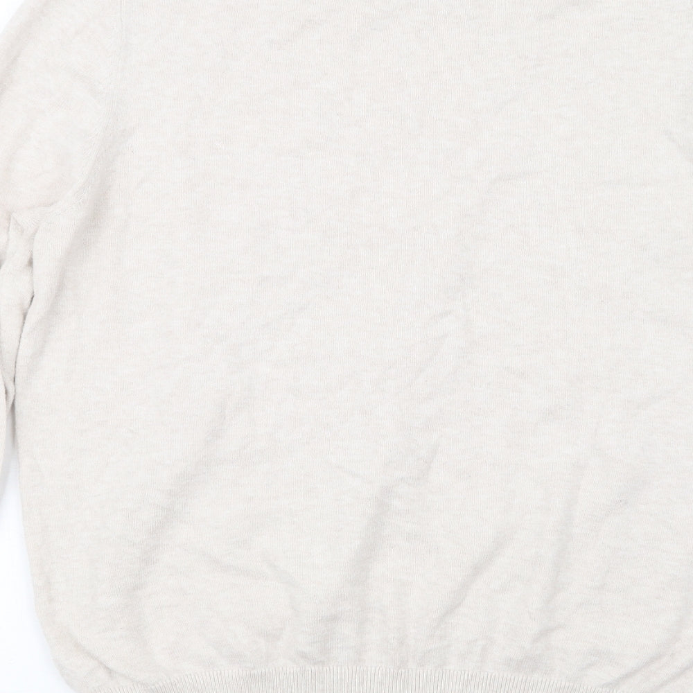 Meraki Womens Beige Knit Pullover Jumper Size M