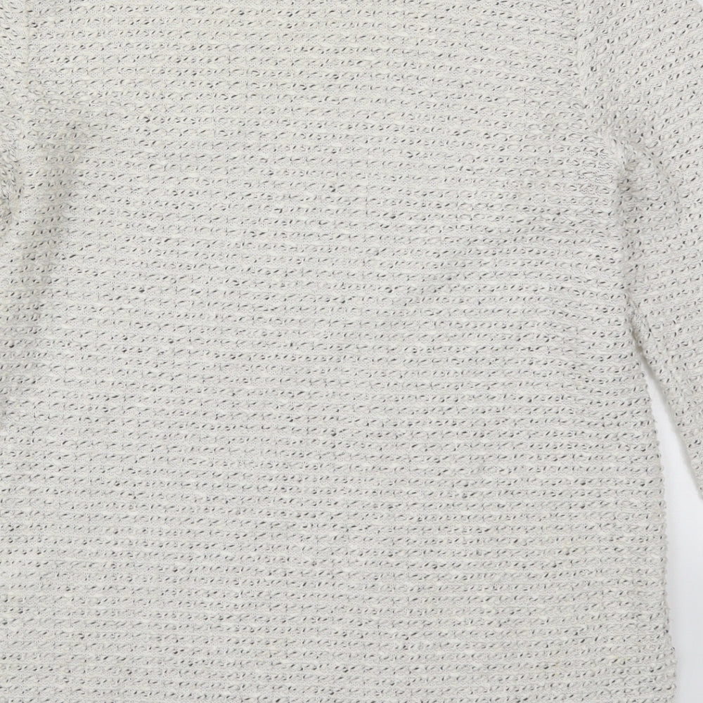 H&M Womens White Knit Pullover Jumper Size XS