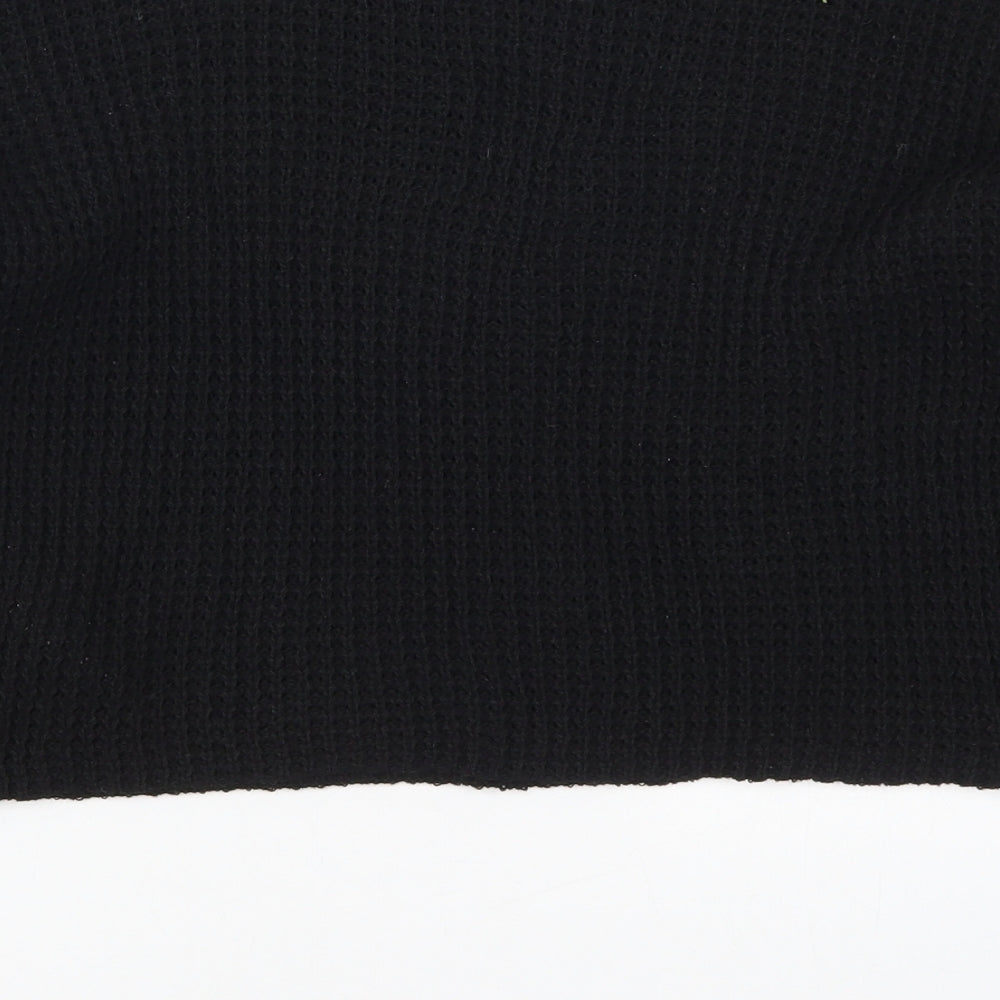 Missguided Womens Black Knit Pullover Jumper Size 6