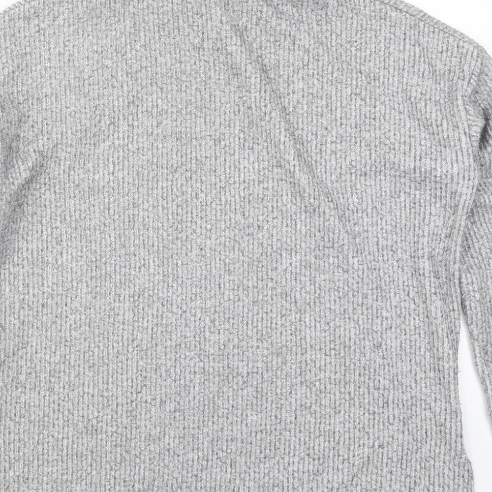 New Look Womens Grey Knit Pullover Jumper Size M