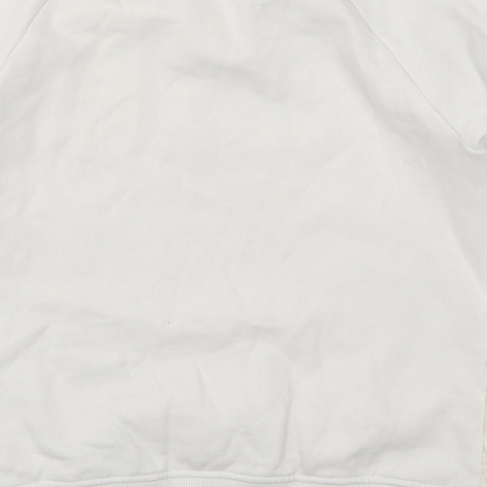 Feel Fabulous Womens White Pullover Sweatshirt Size 6
