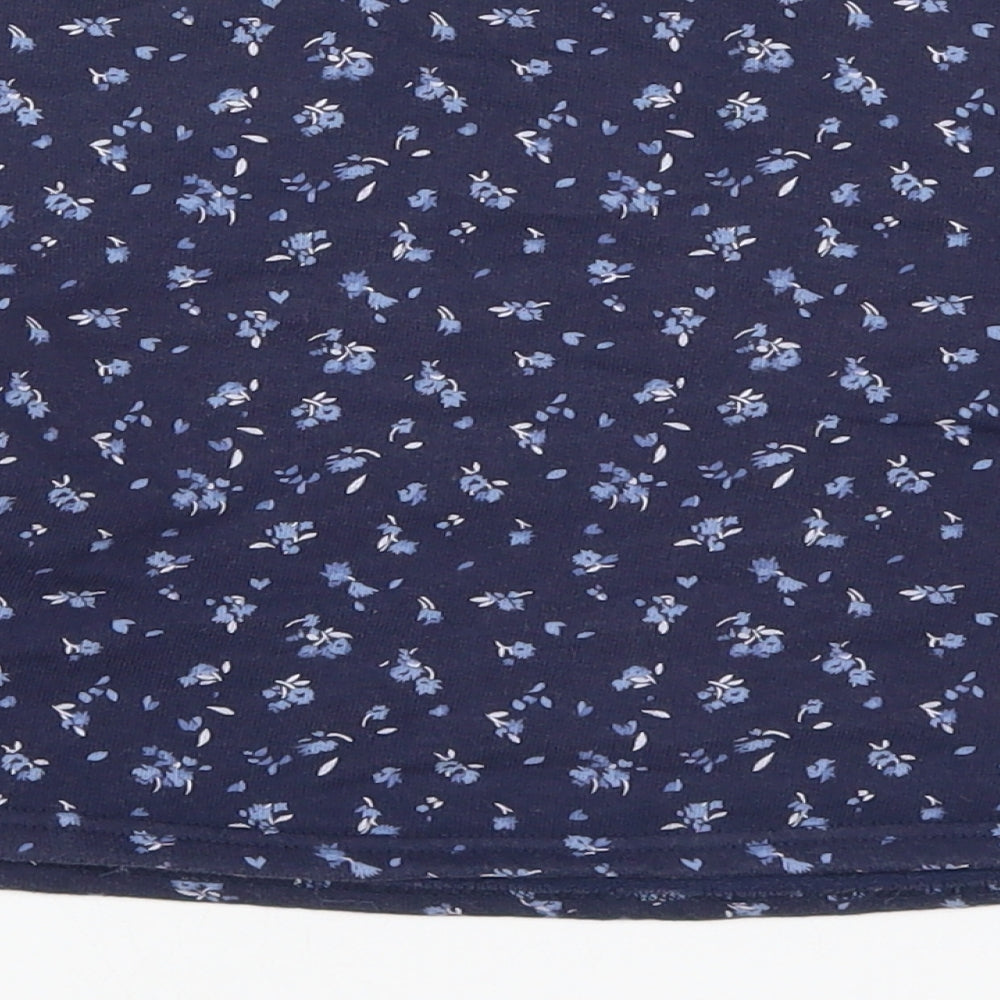 NEXT Girls Blue Floral Pullover Sweatshirt Size 8 Years - Lovely