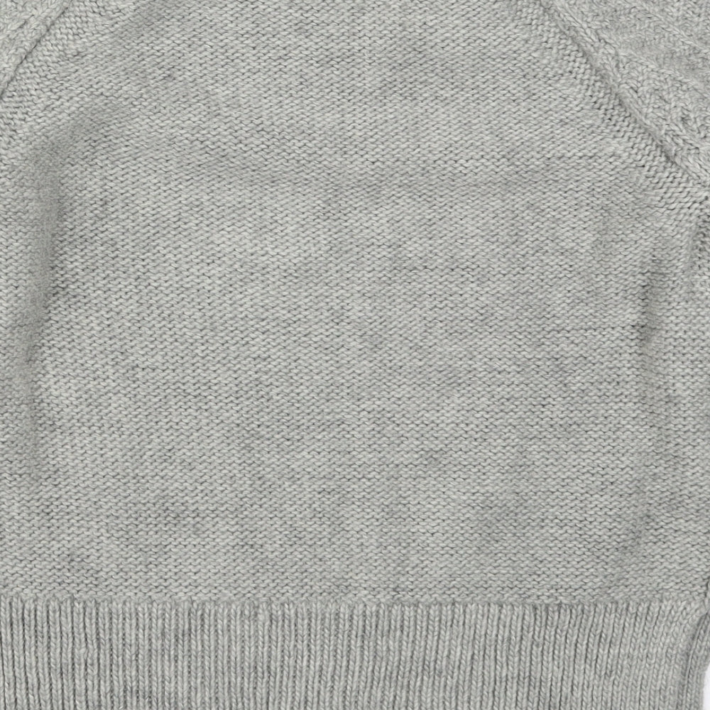 H&M Womens Grey Knit Pullover Jumper Size S