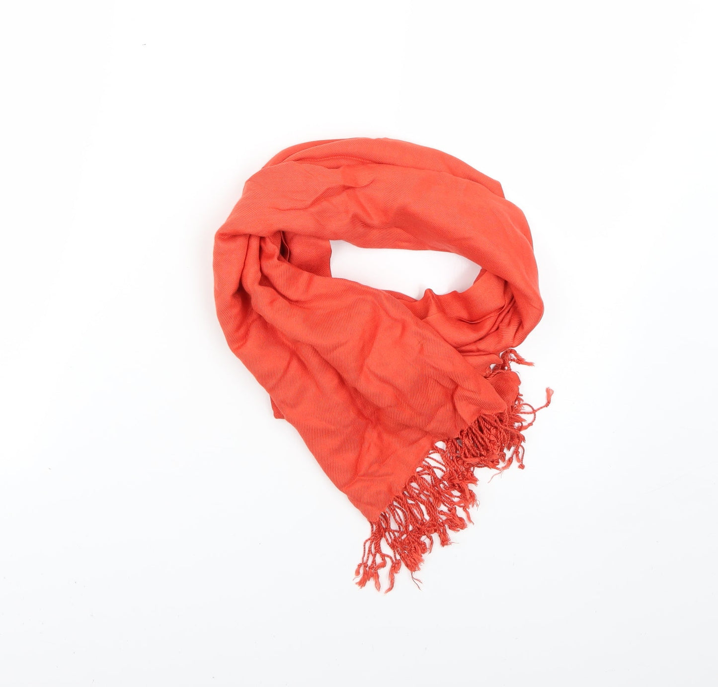 Preworn Womens Orange Scarf