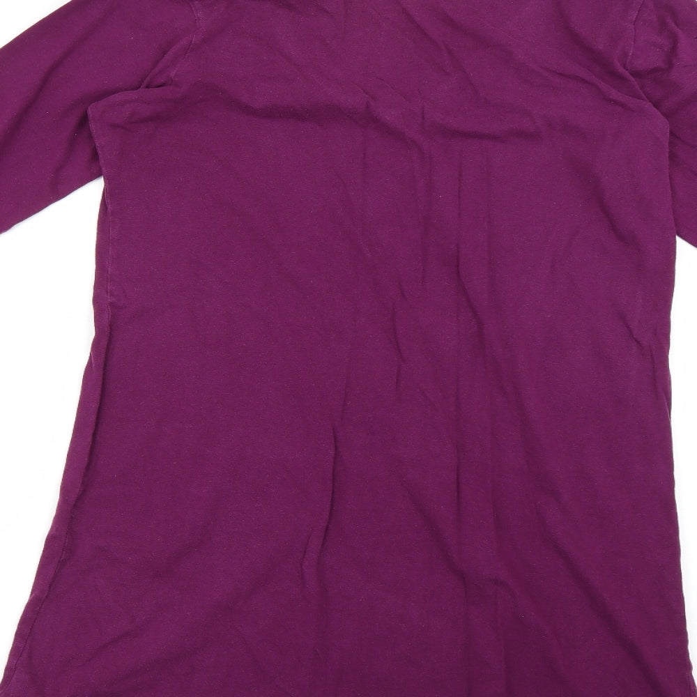 love to lounge Womens Purple Solid Top Dress Size 10