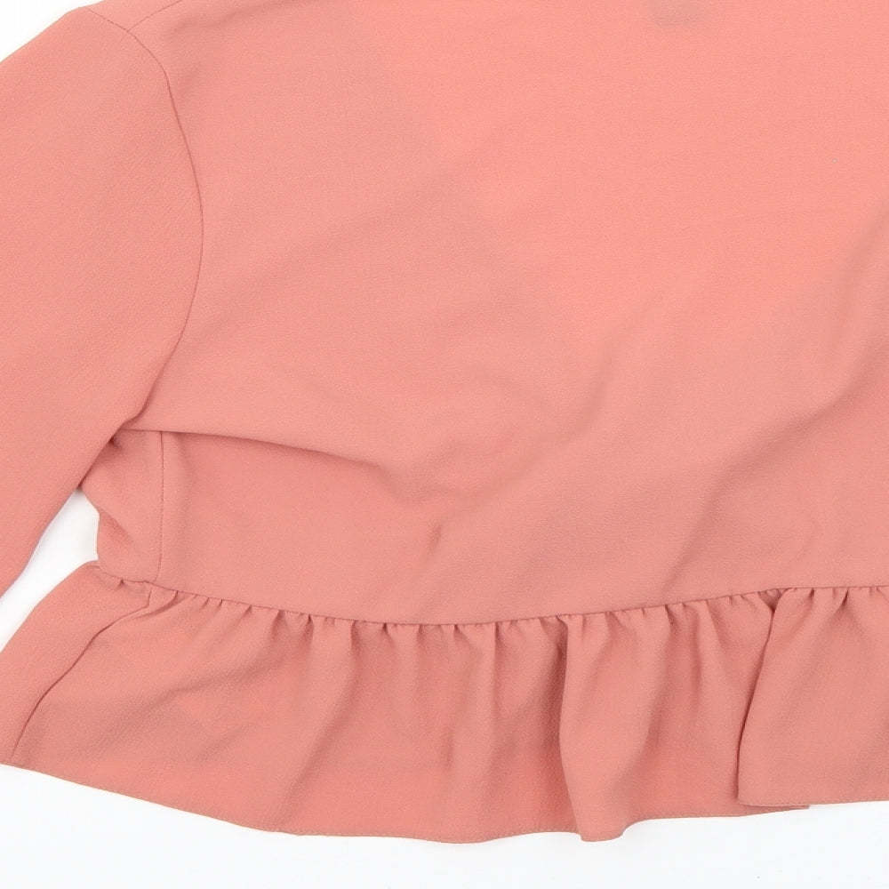 New Look Womens Pink Basic Blouse Size 14