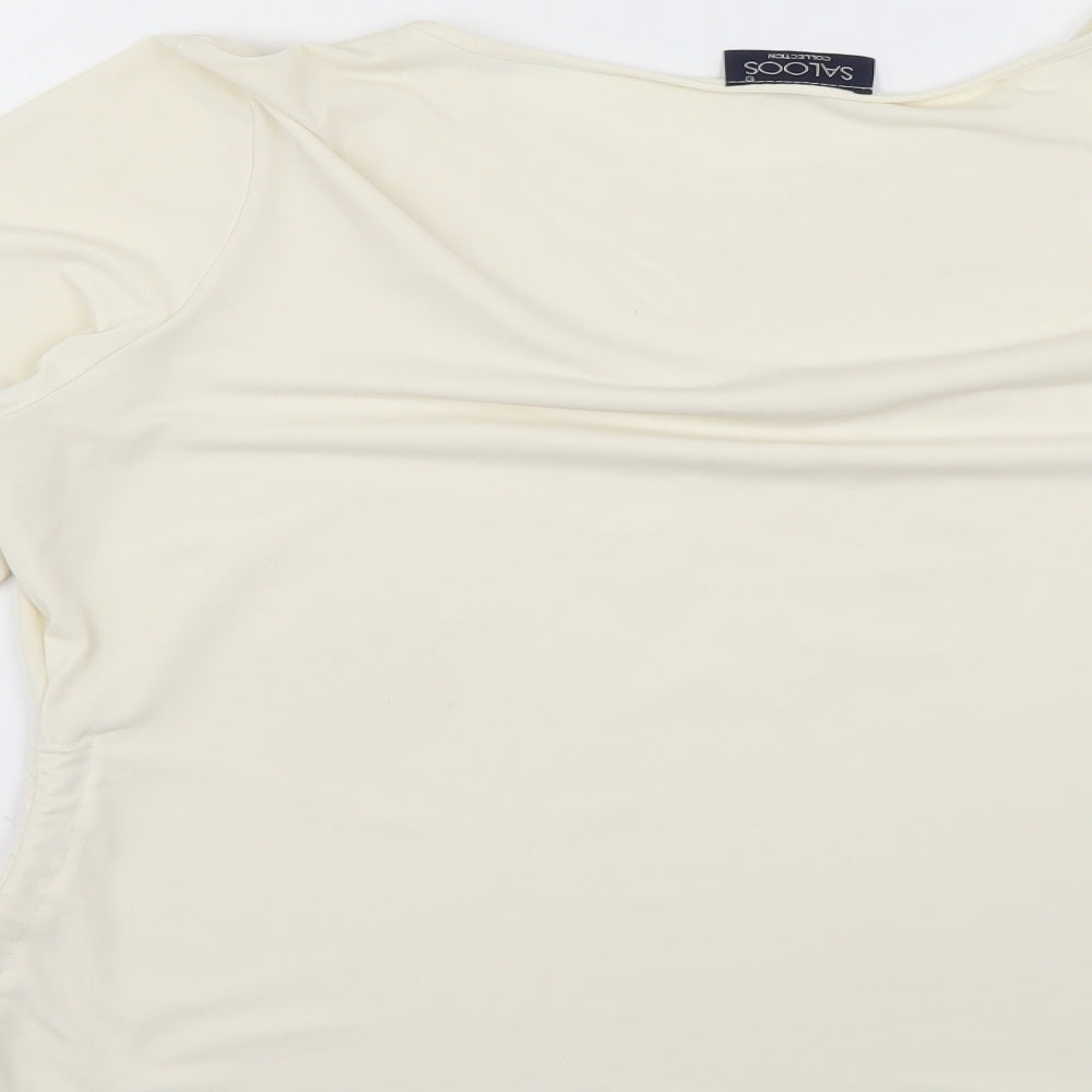saloos collection Womens Beige Basic Blouse Size 2XL