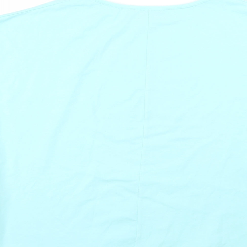 la pia Womens Blue Basic T-Shirt Size S