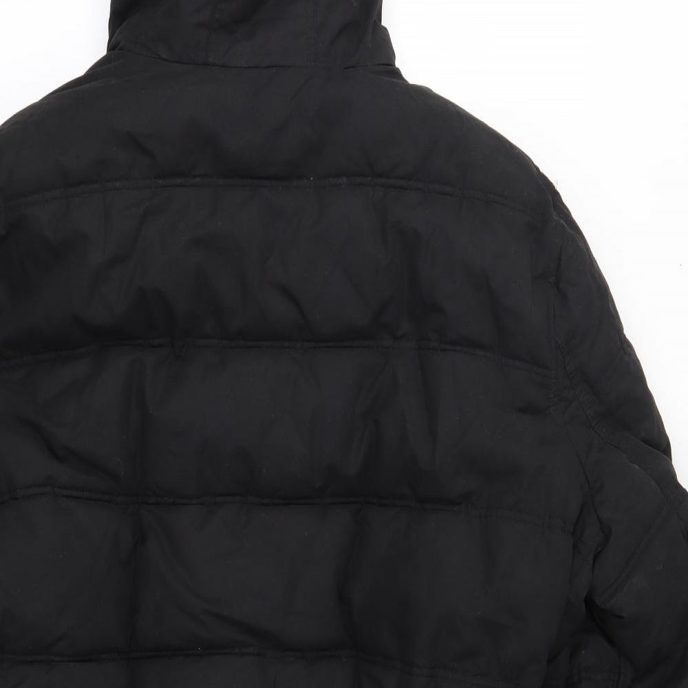 F&F Mens Black Overcoat Coat Size 3XL