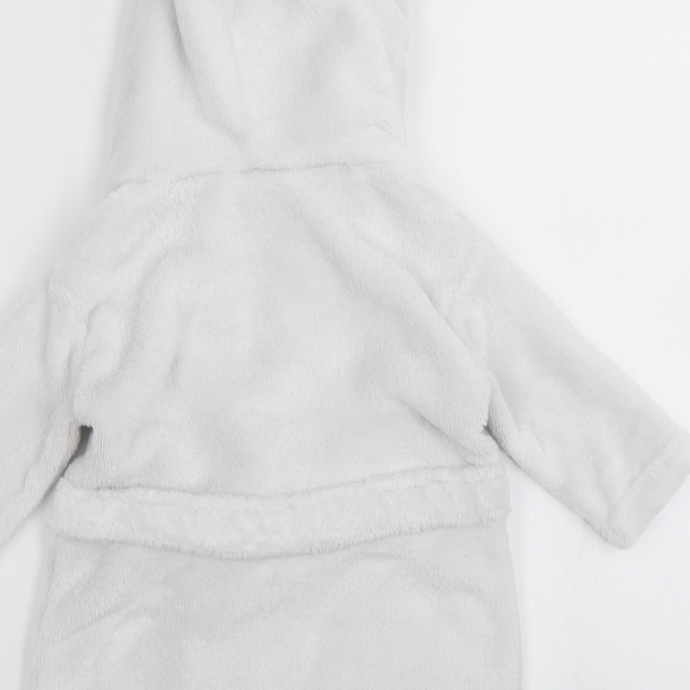 Babytown Baby White Solid Kimono Robe Size 6-9 Months