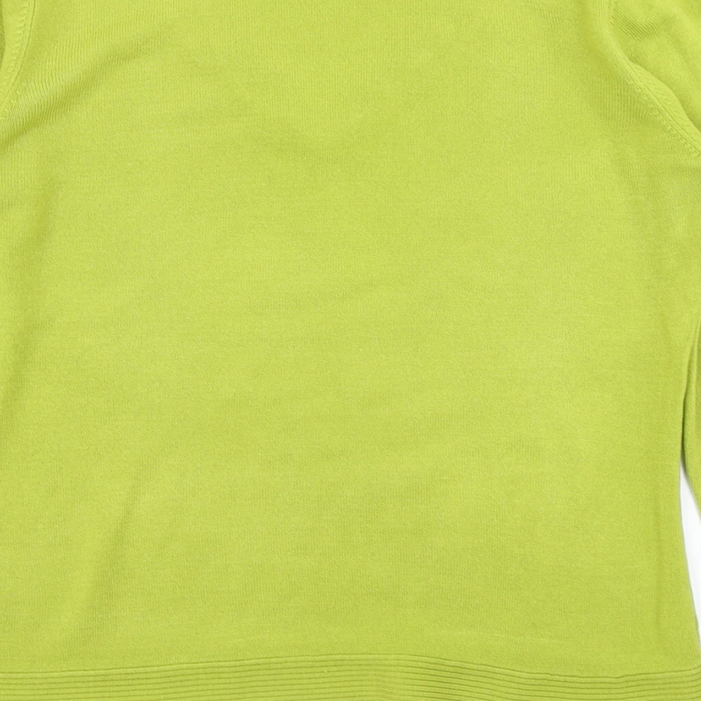 Per Una Womens Green Knit Pullover Jumper Size 12