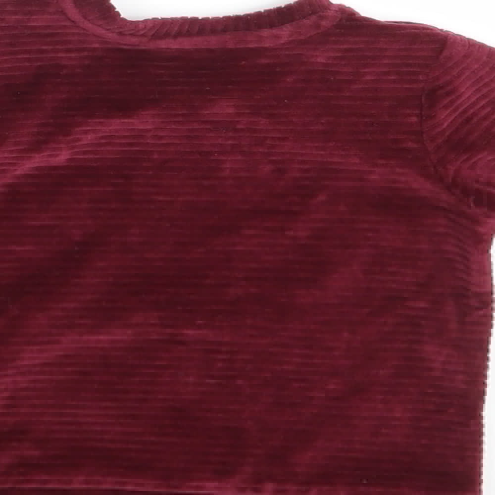 George Girls Purple Corduroy Pullover Jumper Size 3-6 Months