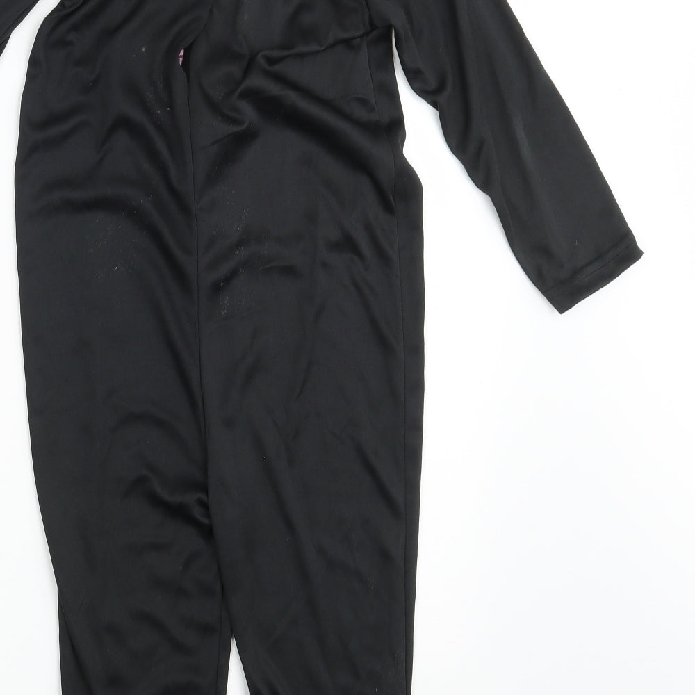 Preworn Girls Black Animal Print Coverall One-Piece Size 2-3 Years L14 in - Halloween