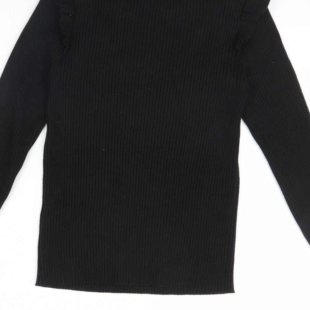 New Look Womens Black Pullover Jumper Size 12