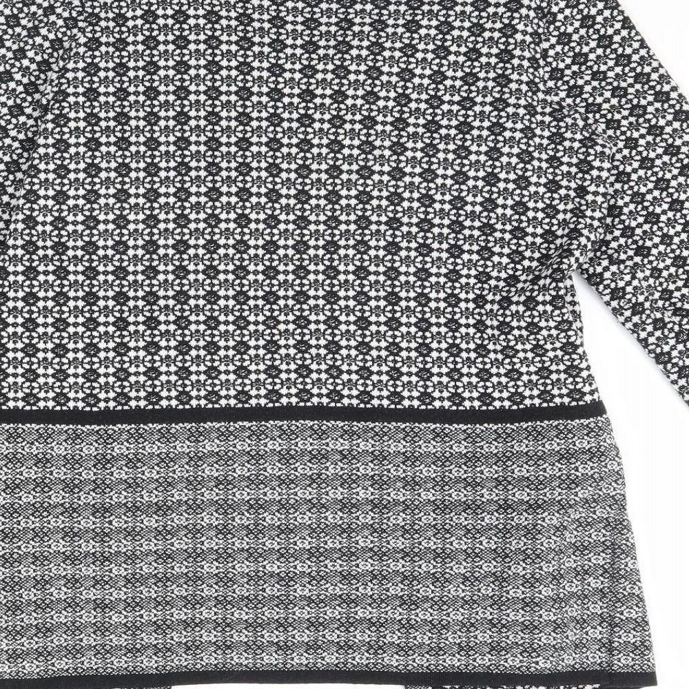 F&F Womens Black Herringbone Jacket Size 12