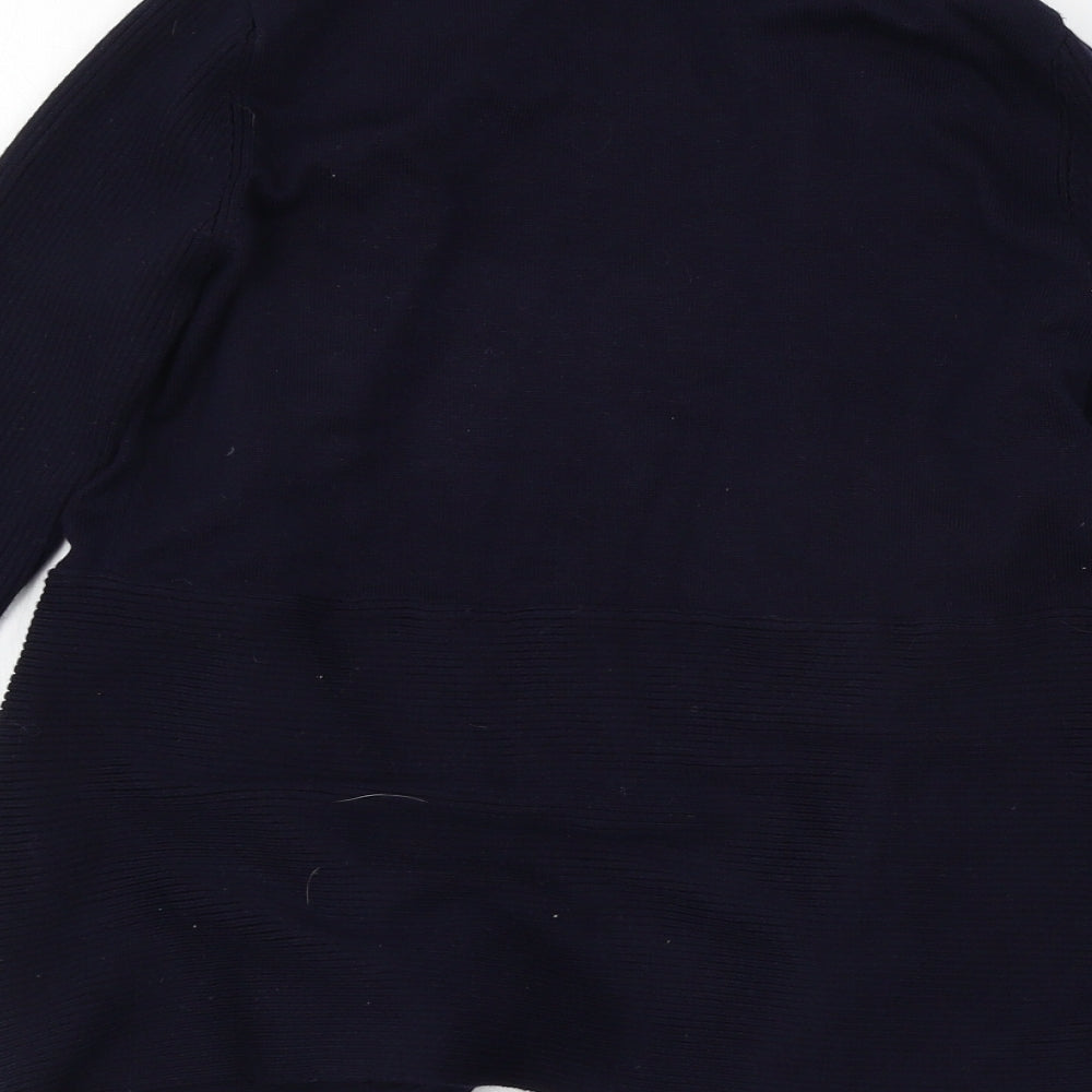 89th & Madison Womens Blue Knit Cardigan Jumper Size 8