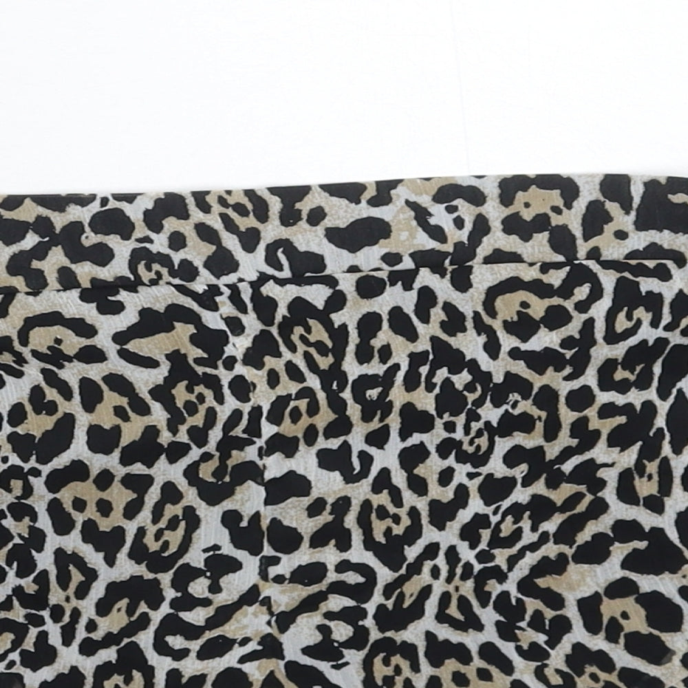 Boohoo Womens Multicoloured Animal Print Hot Pants Shorts Size 10
