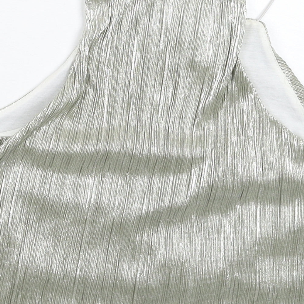 ASOS Womens Silver Basic Tank Size 8