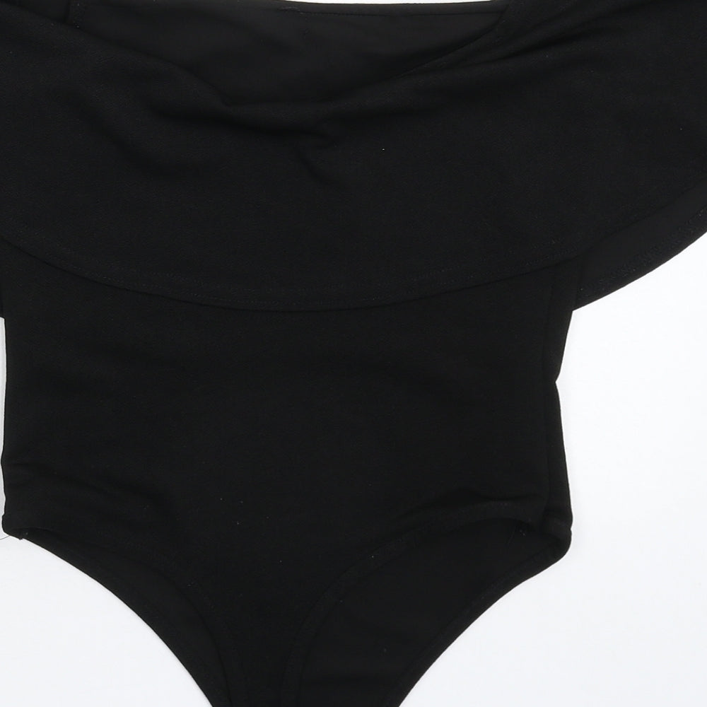 Club L Womens Black Bodysuit One-Piece Size 6