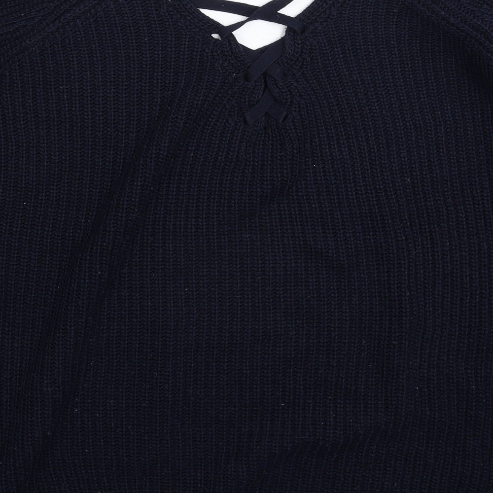 F&F Womens Blue Knit Pullover Jumper Size 12