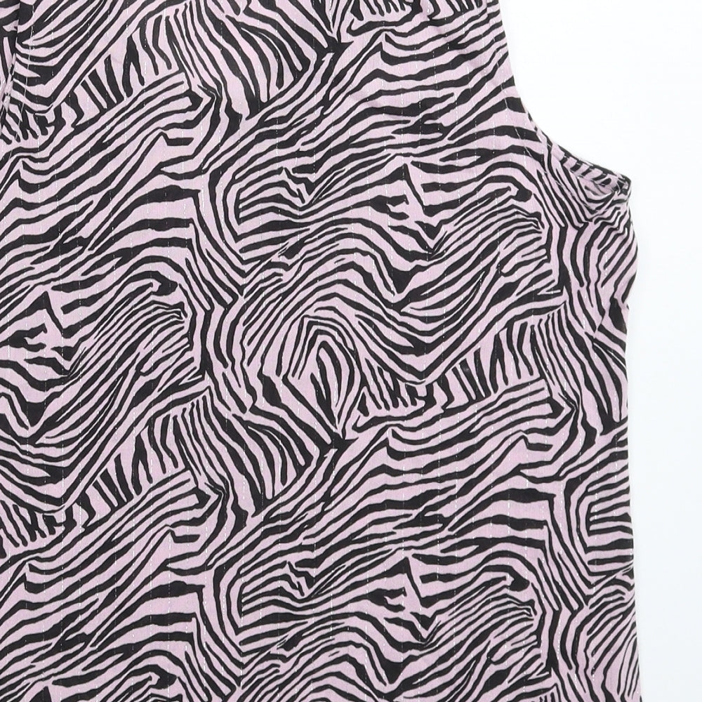 NEXT Womens Pink Animal Print Basic Tank Size 8