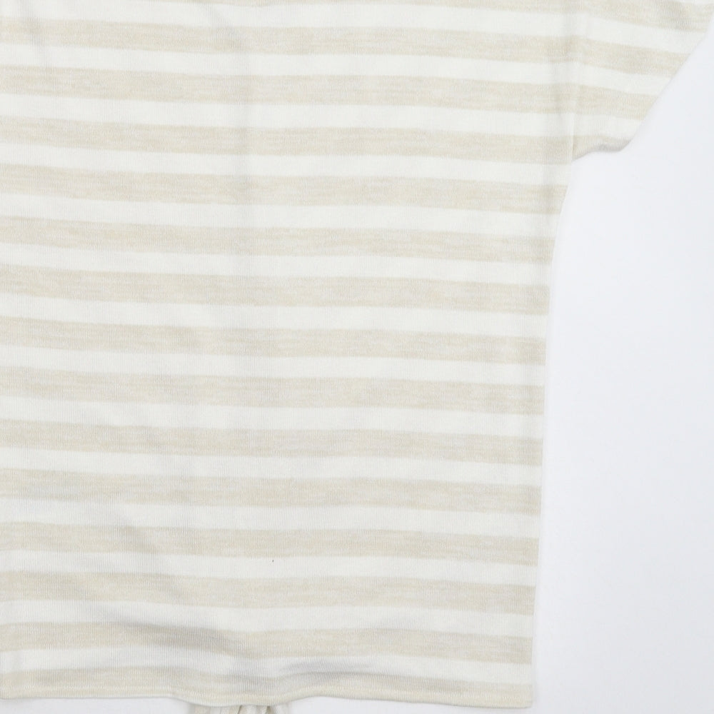 Marks & Spencer Womens Grey Striped Knit Pullover Jumper Size 6
