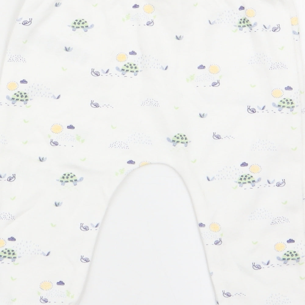 F&F Boys White Animal Print Jogger Trousers Size 3-6 Months - leggings