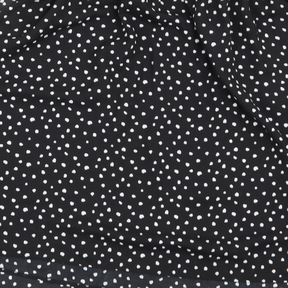 Primark Womens Black Polka Dot Flare Skirt Size 12 - Stretch waistband
