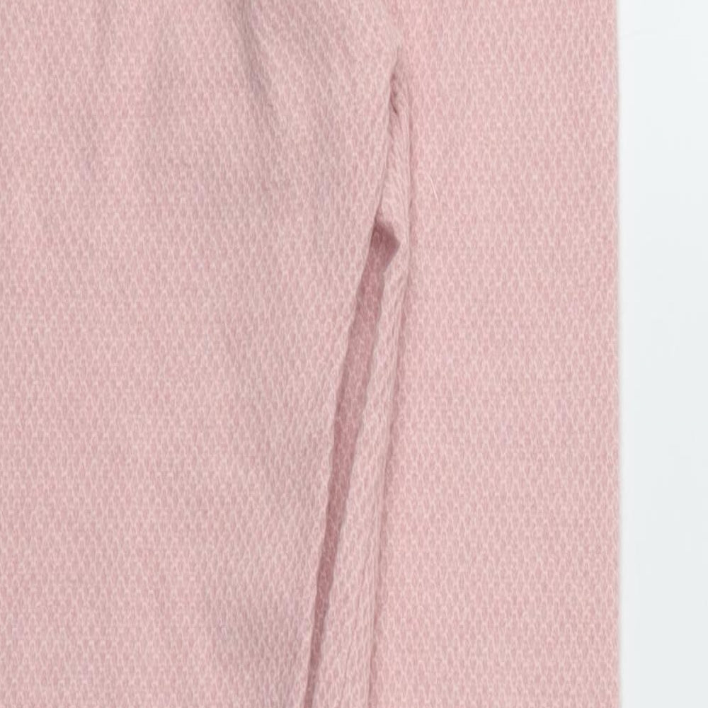 Marks & Spencer Womens Pink Capri Trousers Size XS L25 in - stretch waistband