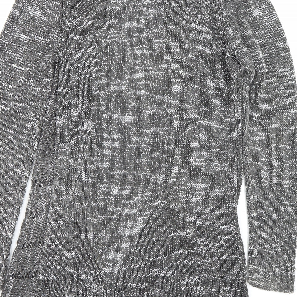 Per Una Womens Grey Cardigan Jumper Size 8