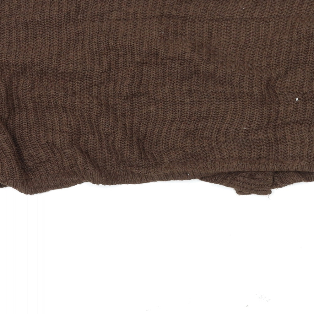 PRETTYLITTLETHING Womens Brown Cardigan Jumper Size M