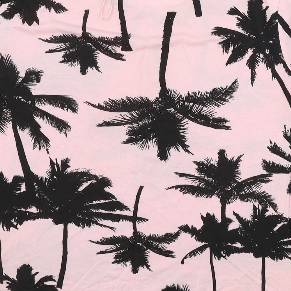 Quiz Womens Pink Floral Basic T-Shirt Size 8