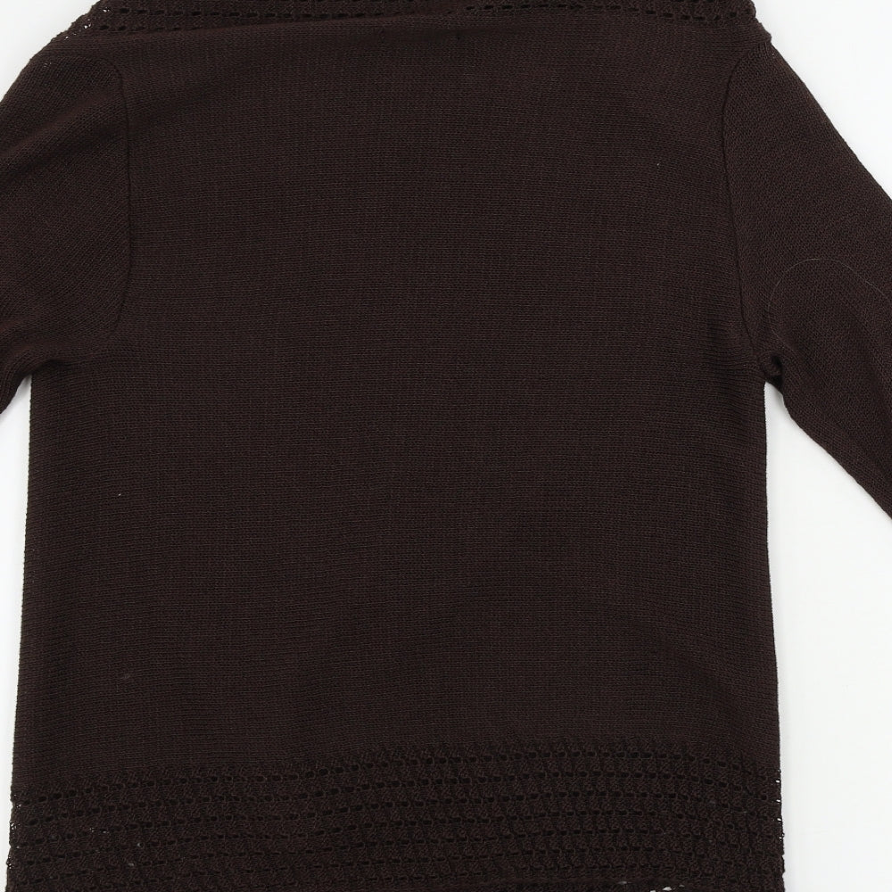 soon Womens Brown Cardigan Jumper Size S