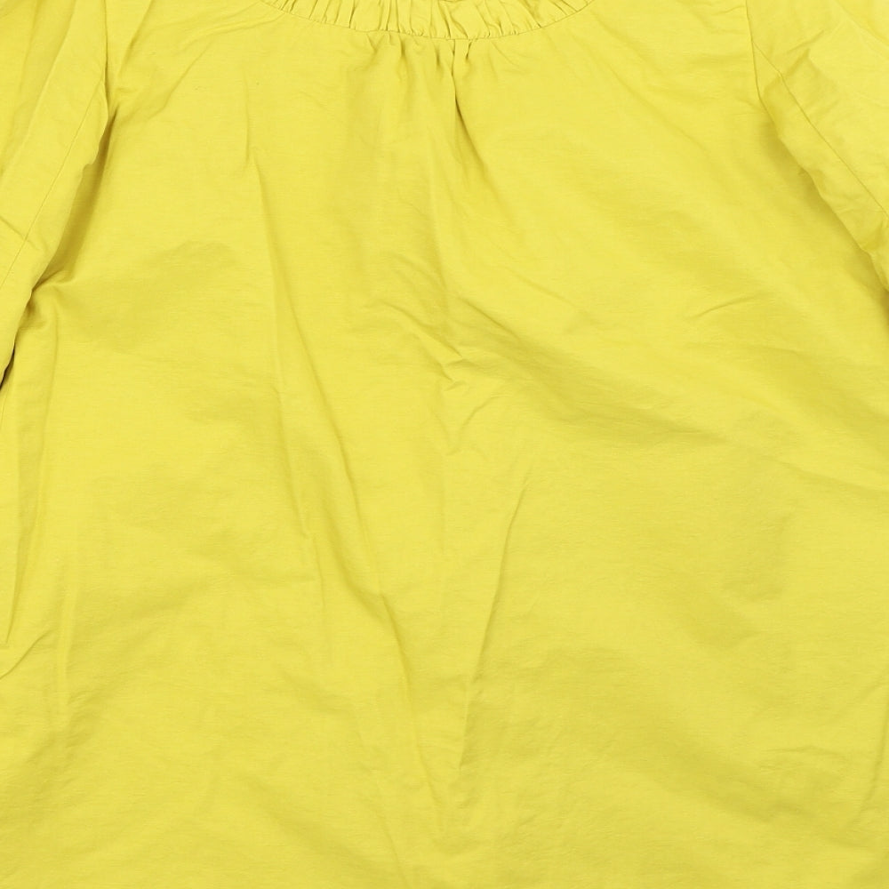 Misbehave Womens Yellow Overcoat Coat Size 12