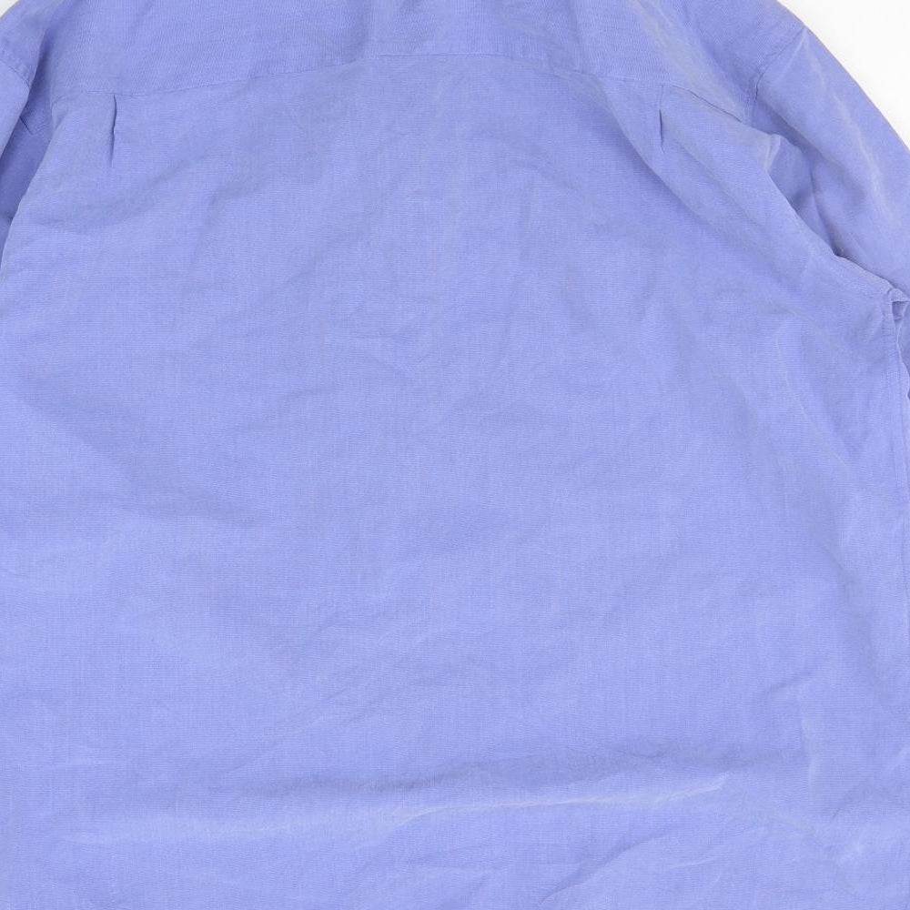 River Island Mens Blue Button-Up Size L
