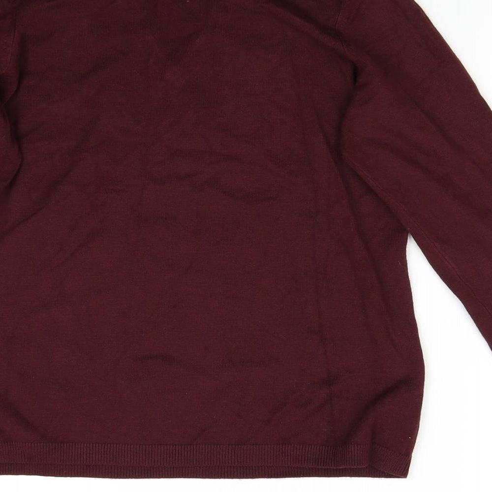 Charles Vogele Womens Red Knit Pullover Jumper Size S