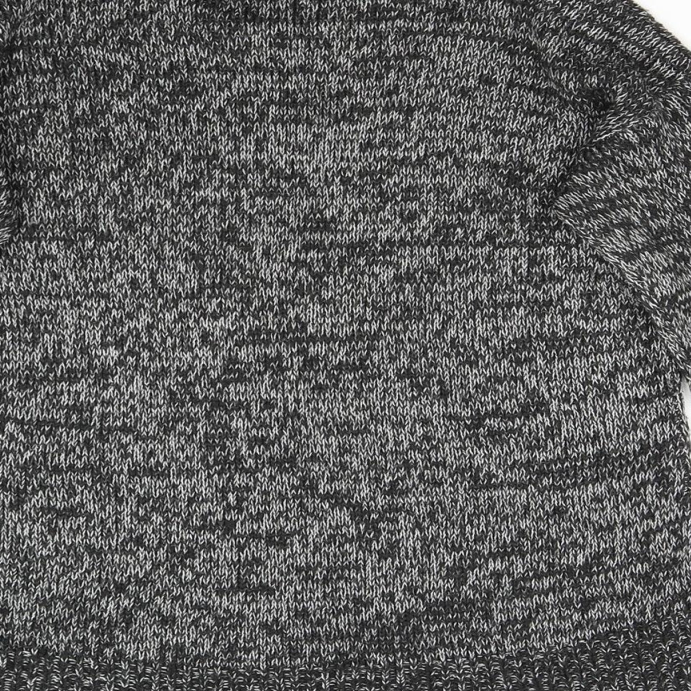 New Look Womens Grey Knit Pullover Jumper Size M