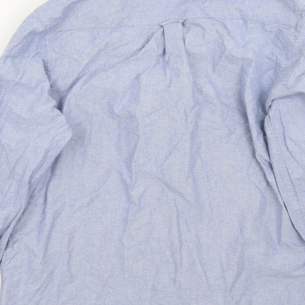 Onfire Mens Blue Button-Up Size M