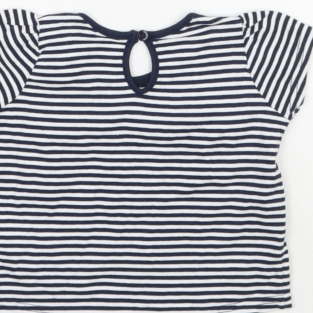 Matalan Baby White Striped Basic T-Shirt Size 3-6 Months
