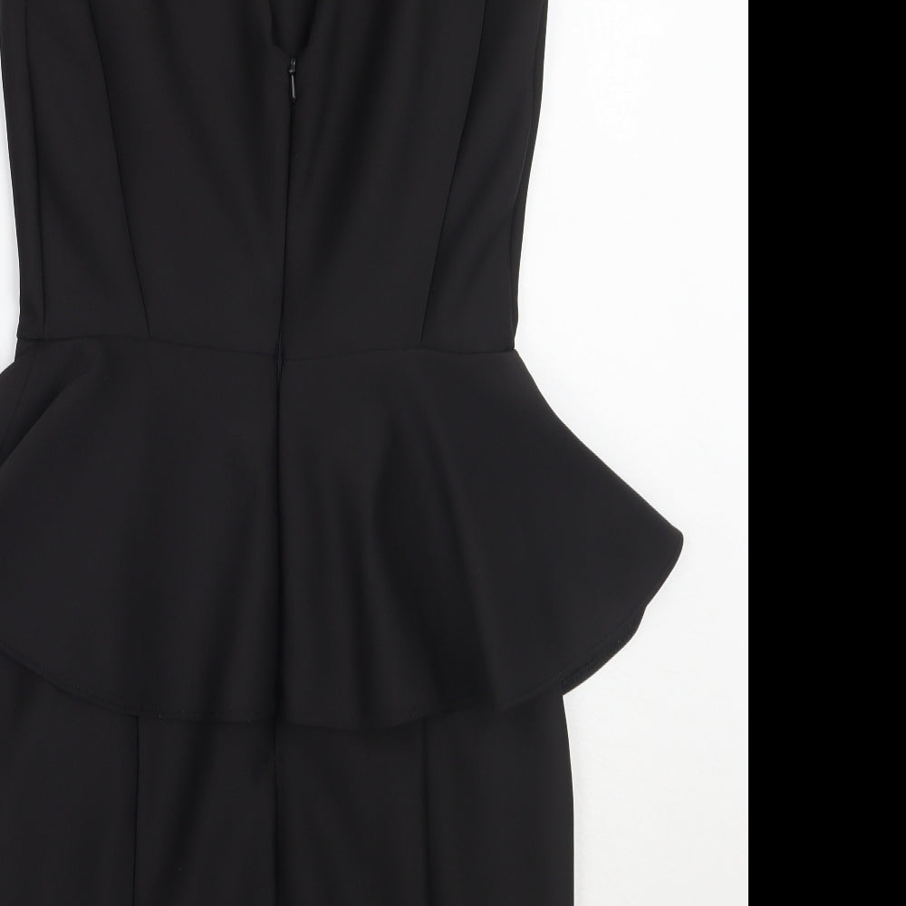 Topshop Womens Black A-Line Size 10