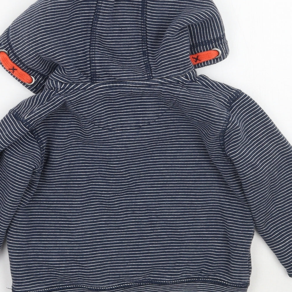 John Lewis Boys Blue Striped Pullover Hoodie Size 2 Years