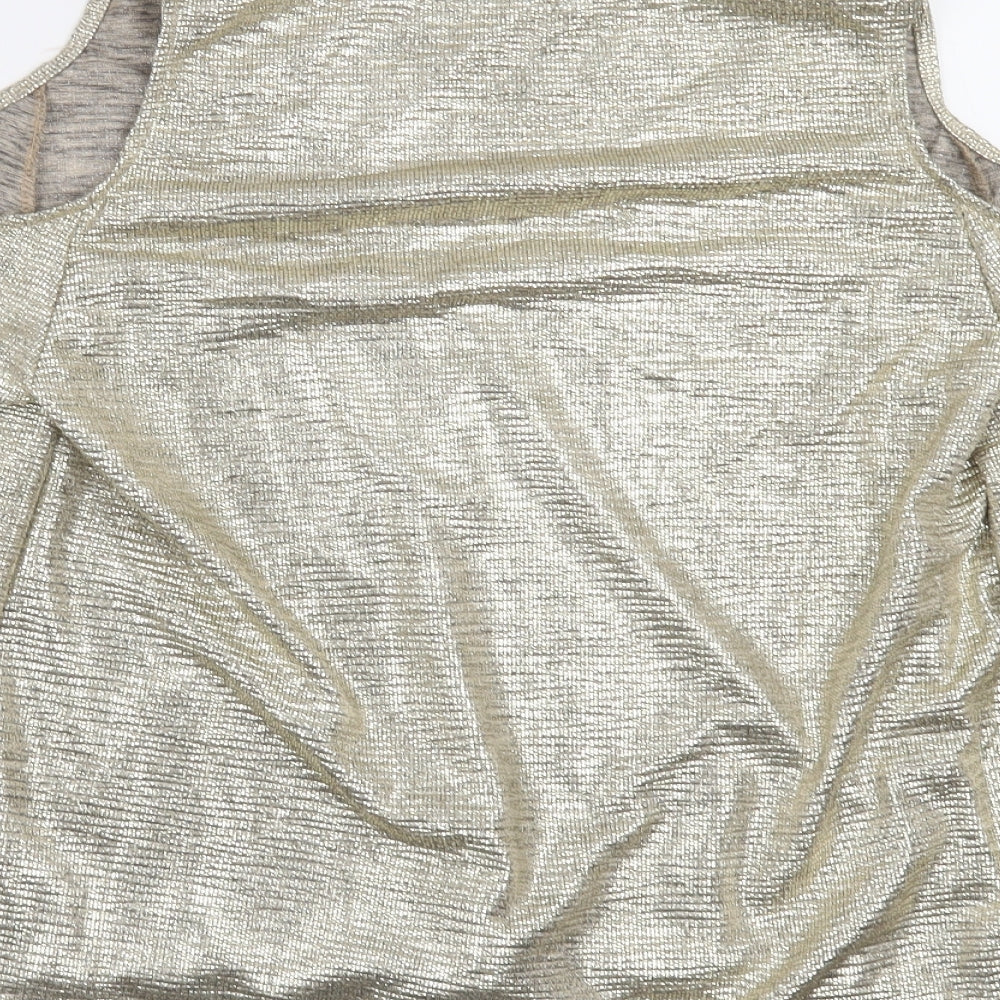 Debenhams Womens Gold Basic Blouse Size 12