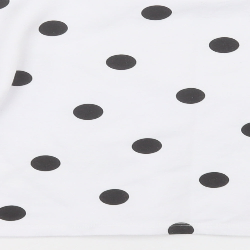 Primark Girls White Polka Dot Pullover Sweatshirt Size 10 Years